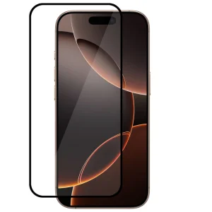 Стъклен протектор с метална рамка Metal Frame за iPhone 16 Pro Max, Черен