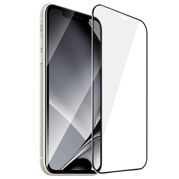 Стъклен протектор с метална рамка Metal Frame за iPhone X / XS / 11 Pro, Черен 3