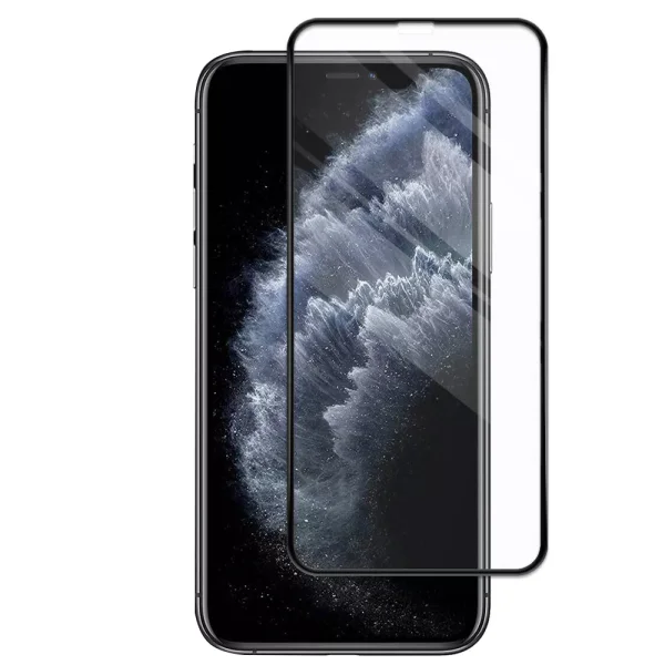 Стъклен протектор с метална рамка Metal Frame за iPhone XR / 11, Черен 1