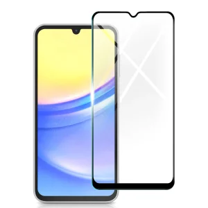 Стъклен протектор с метална рамка Metal Frame за Samsung Galaxy A15 5G, Черен