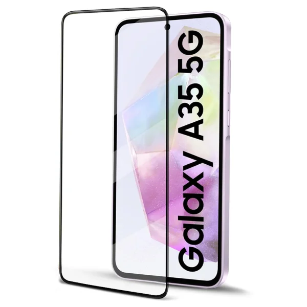 Стъклен протектор с метална рамка Metal Frame за Samsung Galaxy A35 5G, Черен 1