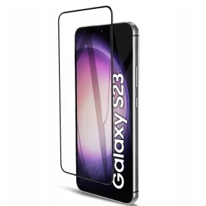Стъклен протектор с метална рамка Metal Frame за Samsung Galaxy S22 / S23 5G, Черен 3