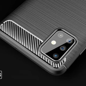 Силиконов Калъф Carbon Fibre Brushed за Samsung Galaxy A52, Черен 3