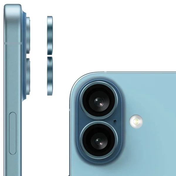 Glass Camera Protectors Lens Fulm for iPhone 16 / 16 Plus, Blue 2