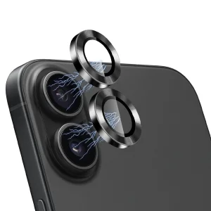 Glass camera protectors Lens Fulm for iPhone 16 / 16 Plus, Black 4