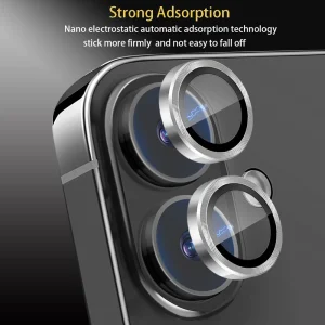 Стъклени протектори за камера Lens Fulm за iPhone 16 / 16 Plus, Сребрист 4