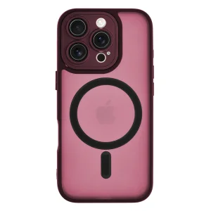 Удароустойчив калъф MagSF TP-27 за iPhone 16 Pro, Бордо