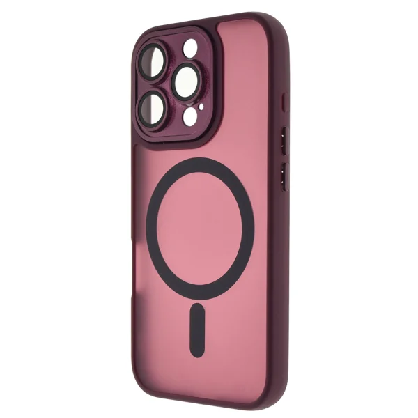 Shockproof MagSF TP-27 Case for iPhone 16 Pro Max, Burgundy 4