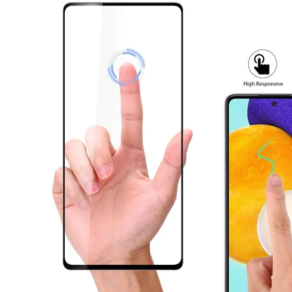 Стъклен Протектор 5D Full Glue за Samsung Galaxy A52 5G / A52 LTE (4G), Черен 5