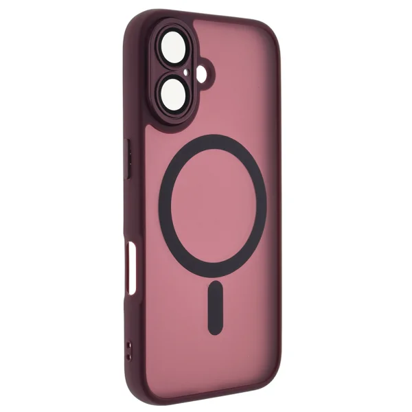 Shockproof MagSF TP-27 Case for iPhone 16 Plus, Burgundy 3
