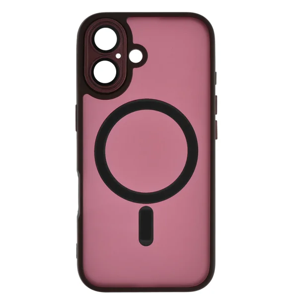 Удароустойчив калъф MagSF TP-27 за iPhone 16, Бордо 2