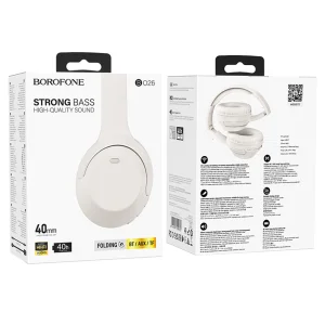 Wireless Headphones Bluetooth BOROFONE BO26 Delightful, White 3
