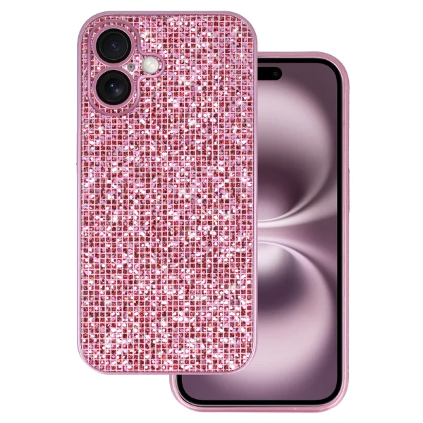 Shockproof Flash Case for iPhone 16, Pink 1
