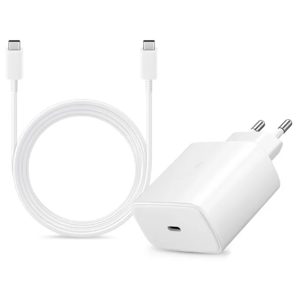 Зарядно SAMSUNG EP-TA845EWE Quickcharge 45W с кабел EP-DW767JWE USB-C къмUSB-C, bulk 1