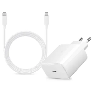 Зарядно SAMSUNG EP-TA845EWE Quickcharge 45W с кабел EP-DW767JWE USB-C къмUSB-C, bulk
