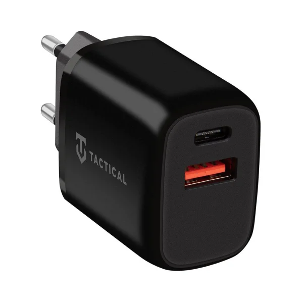 Зарядно 220v Tactical Base Plug Dual 20W USB-A / USB-C, Черен 3