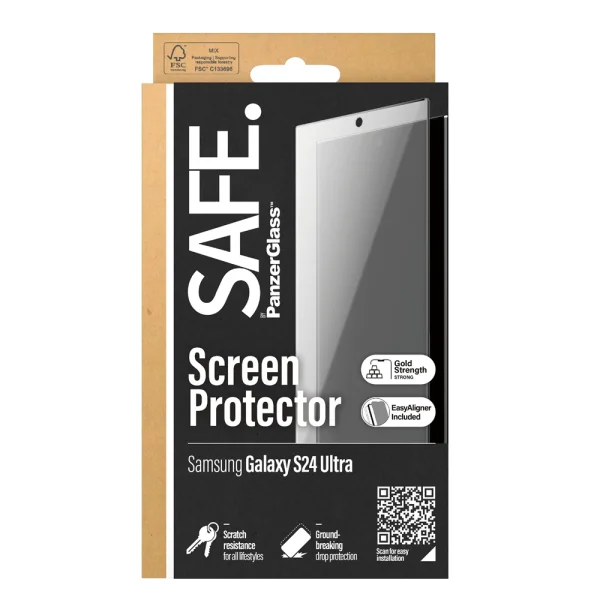 Стъклен Протектор SAFE за Samsung S24 Ultra, Ultra-Wide Fit 3