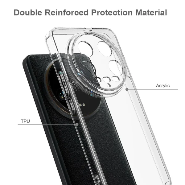 Удароустойчив калъф Acrylic за Xiaomi 14 Ultra, Прозрачен 4