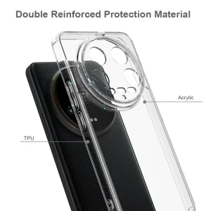 Удароустойчив калъф Acrylic за Xiaomi 14 Ultra, Прозрачен 4