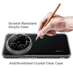 Удароустойчив калъф Acrylic за Xiaomi 14 Ultra, Прозрачен 3