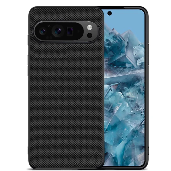 Nylon Coated Silicone Case for Google Pixel 9 / Pixel 9 Pro, Black 1