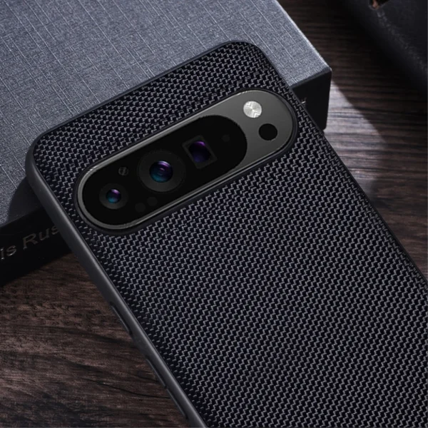 Nylon Coated Silicone Case for Google Pixel 9 / Pixel 9 Pro, Black 2