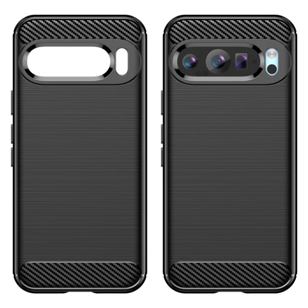 Silicon Case Carbon Fibre for Google Pixel 9 / Pixel 9 Pro, Black 2