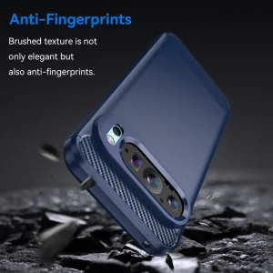 Silicone Case Carbon Fibre for Google Pixel 9 / Pixel 9 Pro, Blue 3