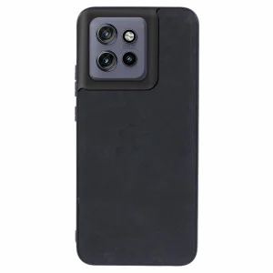 Удароустойчив калъф Retro Leather за Motorola Edge 50 Neo 5G, Черен