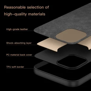 Shockproof case Retro Leather for Motorola Edge 50 Neo 5G, Black 3
