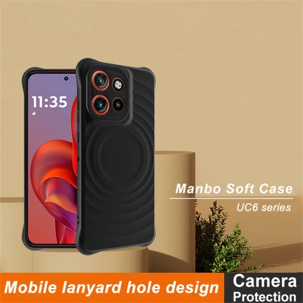 Силконов калъф Matt IMAK UC-6 за Motorola Edge 50 Neo 5G, Черен 2