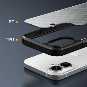 Удароустойчив калъф Shockproof Carbon заiPhone 16 Plus, Черен 3