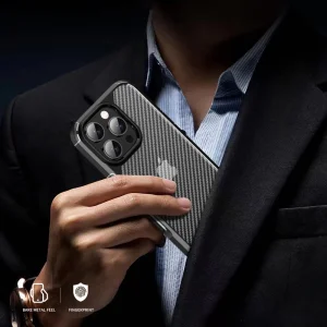 Удароустойчив калъф Shockproof Carbon заiPhone 16 Pro Max, Черен 5