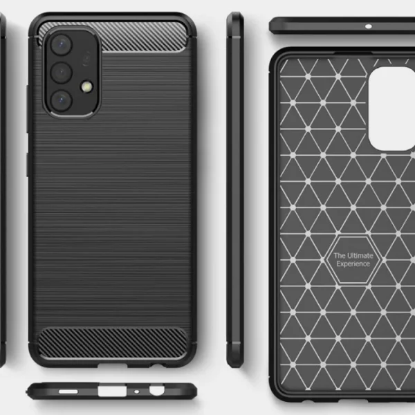 Силиконов Калъф Carbon Fibre Brushed за Samsung Galaxy A32 LTE (4G), Черен 2