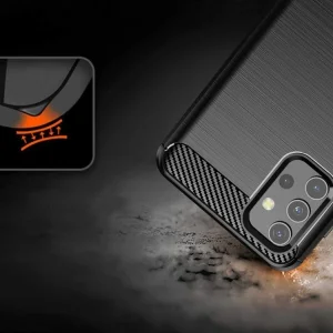 Силиконов Калъф Carbon Fibre Brushed за Samsung Galaxy A32 LTE (4G), Черен 4
