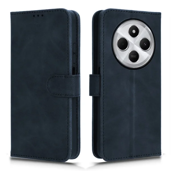 Marva Wallet Book Case for Xiaomi Redmi 14C, Blue 1