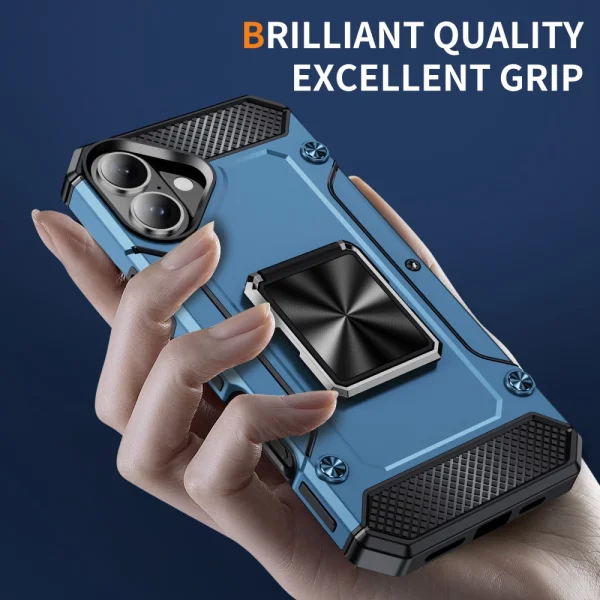 Shockproof case Military Grade Anti-Drop for iPhone 16, Blue 3