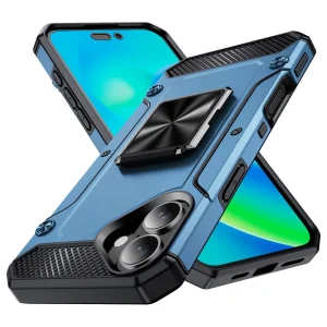 Удароустойчив калъф Military Grade Anti-Drop за iPhone 16, Син