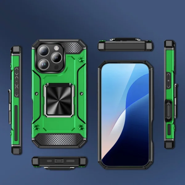 Military Grade Anti-Drop Shockproof Case for iPhone 16 Pro, Green 6