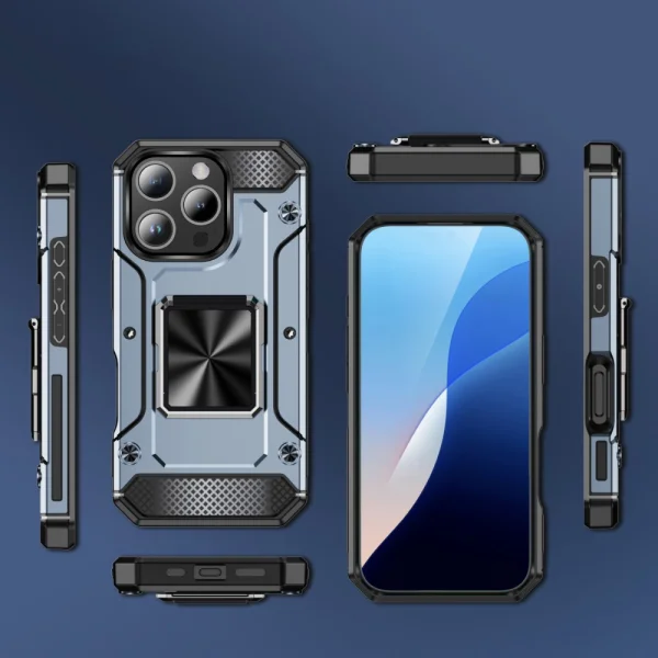 Shock-resistant case Military Grade Anti-Drop for iPhone 16 Pro, Gray 6