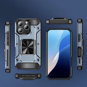 Shock-resistant case Military Grade Anti-Drop for iPhone 16 Pro, Gray 6