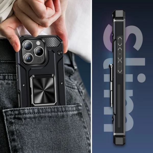 Shockproof case Military Grade Anti-Drop for iPhone 16 Pro Max, Black 5
