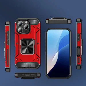Shockproof case Military Grade Anti-Drop for iPhone 16 Pro Max, Red 6