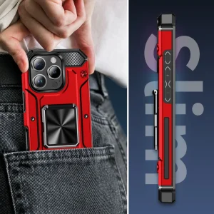 Shockproof case Military Grade Anti-Drop for iPhone 16 Pro Max, Red 5
