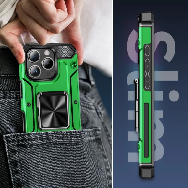 Shockproof case Military Grade Anti-Drop for iPhone 16 Pro Max, Green 5