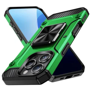 Удароустойчив калъф Military Grade Anti-Drop за iPhone 16 Pro Max, Зелен
