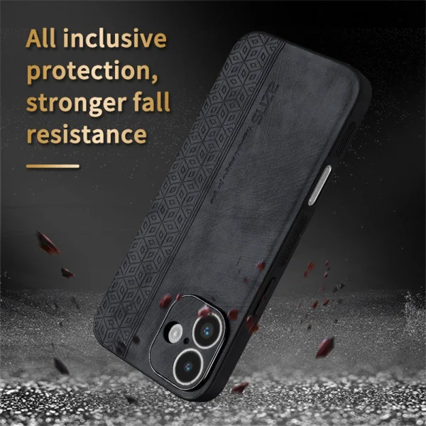 AZNS Shockproof Case for iPhone 16, Black 4
