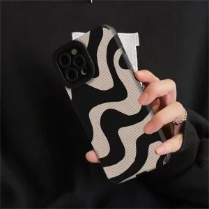 Zebra Stripe Silicone Case for iPhone 16 Pro, Zebra 4