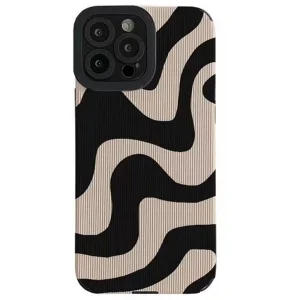 Силиконов калъф Zebra Stripe за iPhone 16 Pro, Зебра
