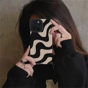 Zebra Stripe Silicone Case for iPhone 16 Pro, Zebra 3